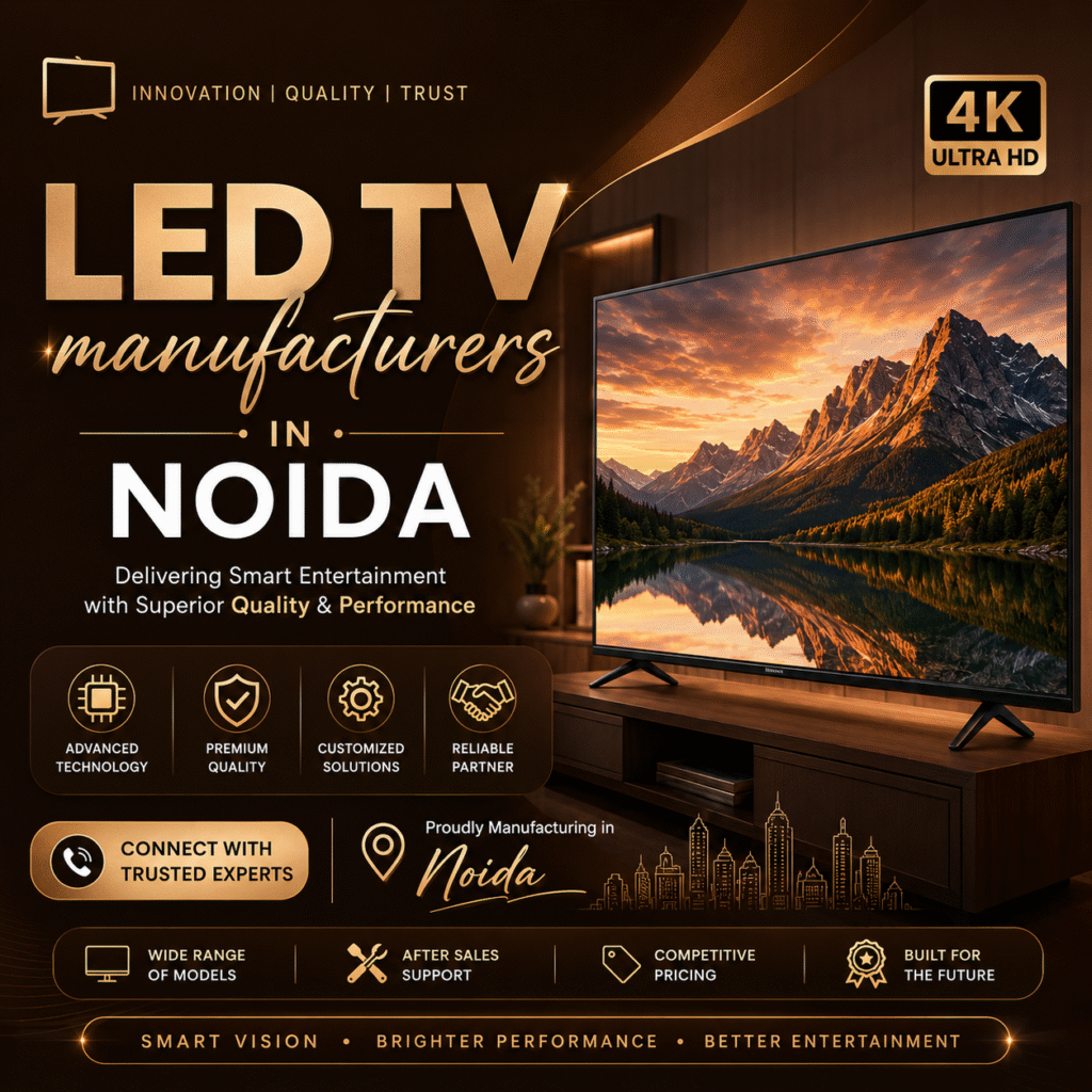 LED TV Manufacturers in Noida Driving India’s Smart TV Revolution