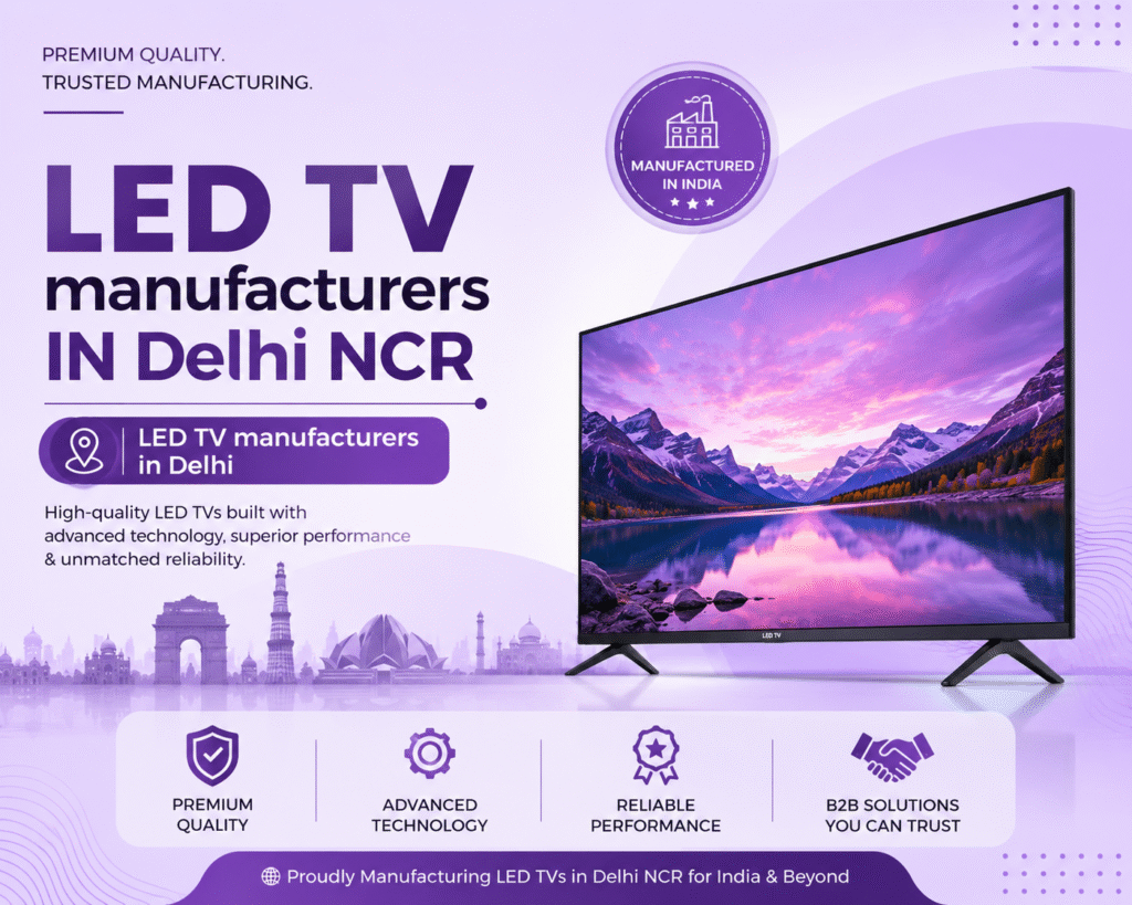 Top LED TV Manufacturers in Delhi NCR & Delhi Powering Smart TV Innovation