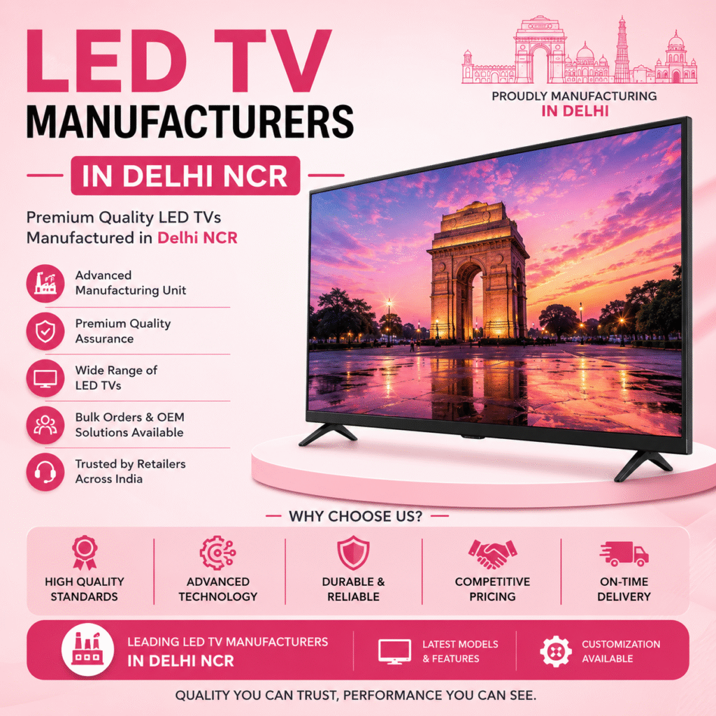 Leading LED TV Manufacturers in Delhi NCR & Delhi for Premium Smart TVs