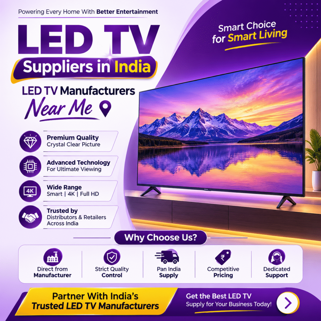 Top LED TV Suppliers in India & LED TV Manufacturers Near Me