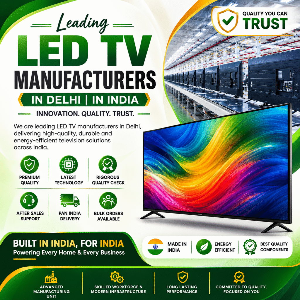 LED TV Manufacturers in Delhi & India for Smart Entertainment