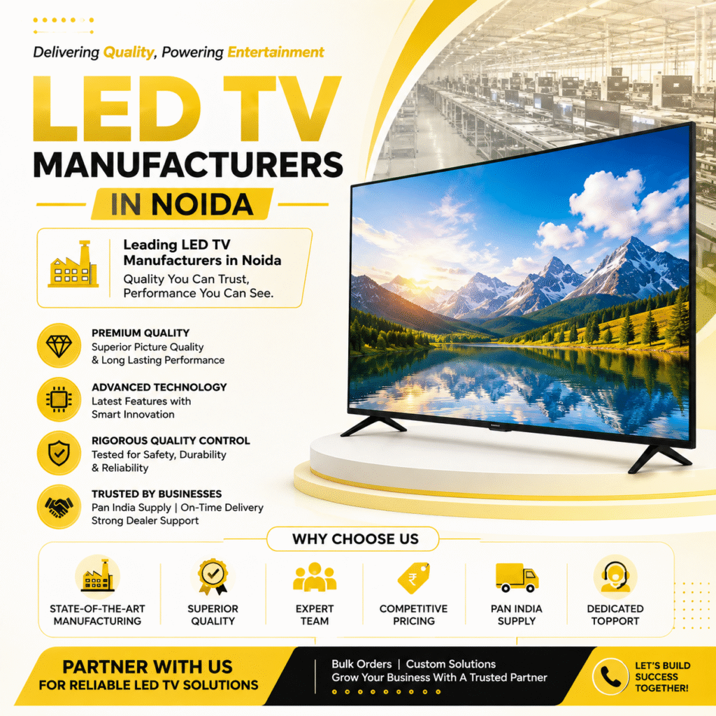 Best LED TV Manufacturers in Noida for Premium Smart TV Solutions
