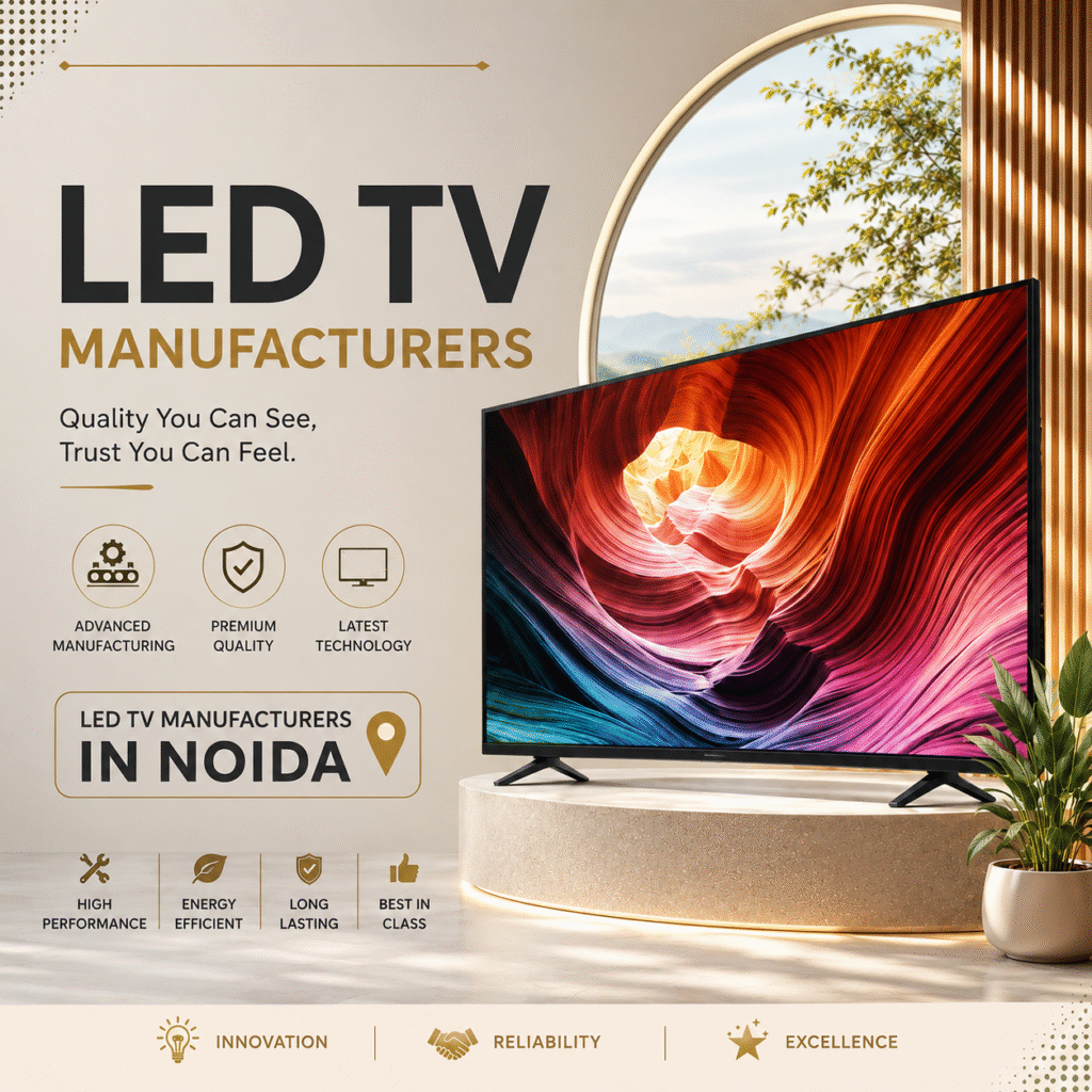LED TV Manufacturers in Noida for Next-Generation Smart TVs