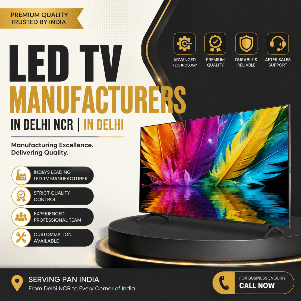 LED TV Manufacturers in Delhi NCR for Modern Smart TVs