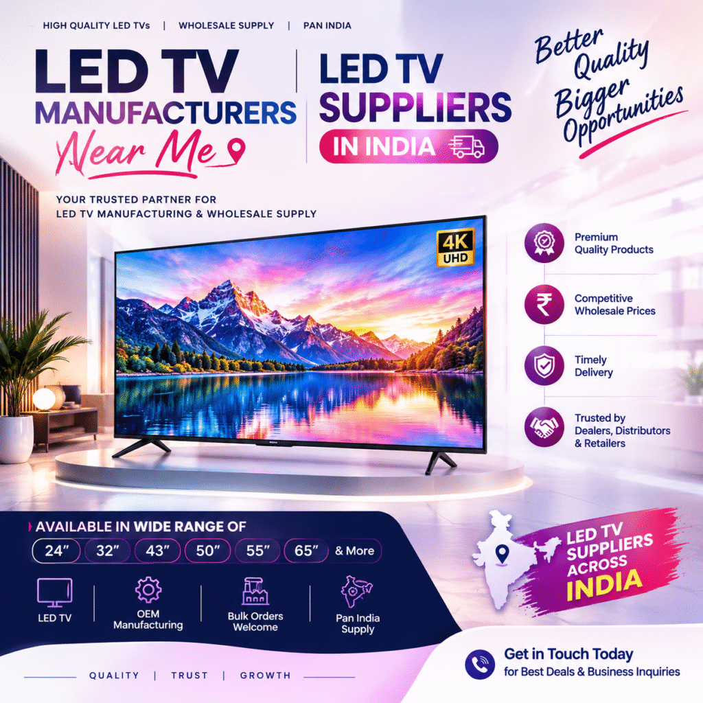 LED TV Suppliers in India: B2B Opportunities with JVS Enterprises